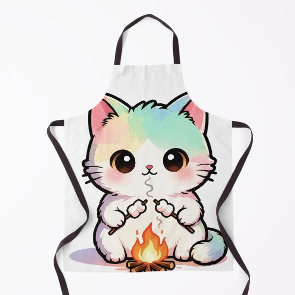 Item preview, Cute Kitten Campfire Marshmallow Roast Kawaii T-Shirt designed and sold by Nuttajak.