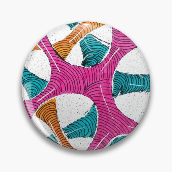 Item preview, Bold Abstract Curves Pattern in Pink Teal and Orange designed and sold by O & A.