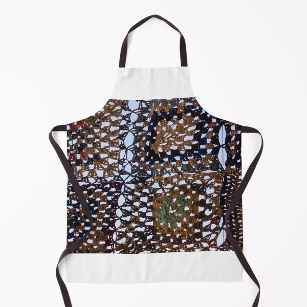 Item preview, Handmade Crocheted Granny Square Canopy Panels Hanging Against Sky Vintage Patchwork Textile designed and sold by Nmallia.