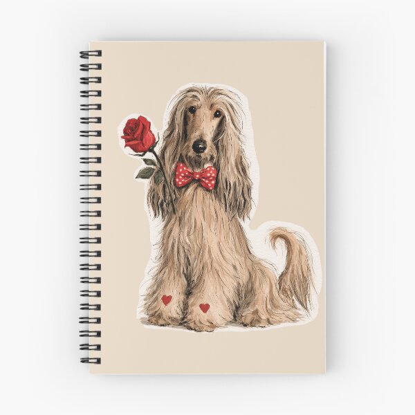 Item preview, Afghan Hound with a Rose and Hearts designed and sold by Erika Kaisersot.
