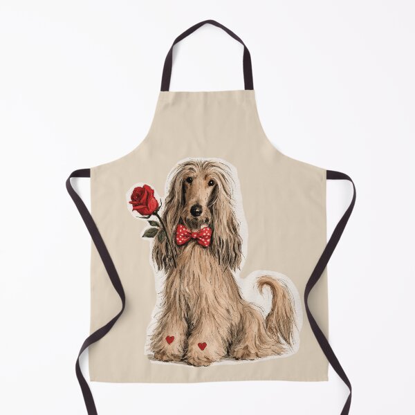 Item preview, Afghan Hound with a Rose and Hearts designed and sold by Erika Kaisersot.