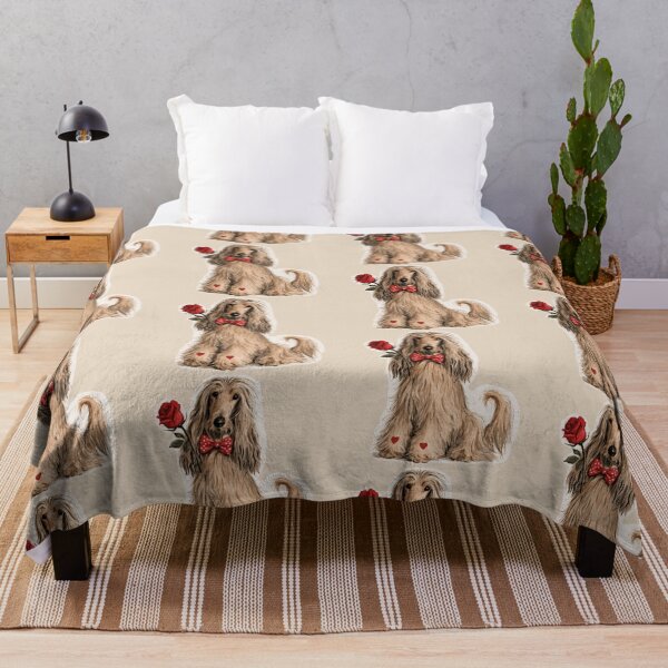 Item preview, Afghan Hound with a Rose and Hearts designed and sold by Erika Kaisersot.