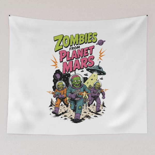 Item preview, Zombies From Planet Mars - Vintage Retro Sci-Fi Horror designed and sold by TontikDesign.