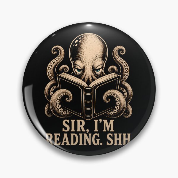 Item preview, Sir I’m Reading Shh – Funny Octopus Book Lover Bookworm Design designed and sold by PosiMCreations.