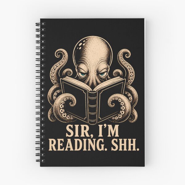 Item preview, Sir I’m Reading Shh – Funny Octopus Book Lover Bookworm Design designed and sold by PosiMCreations.