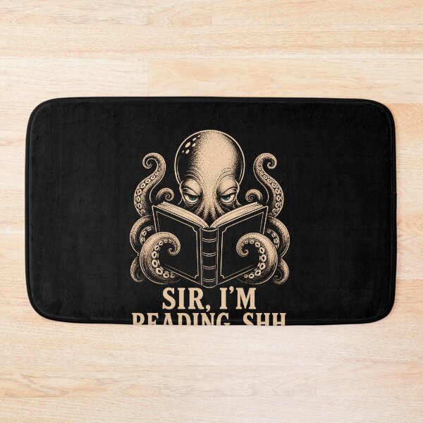 Item preview, Sir I’m Reading Shh – Funny Octopus Book Lover Bookworm Design designed and sold by PosiMCreations.