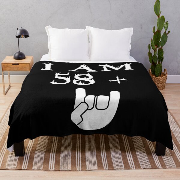 Item preview, I Am 58 + Rock Hand Sign designed and sold by yuckticke.