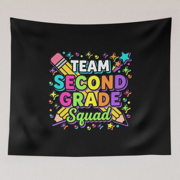 Item preview, Team Second Grade Squad — Colorful Back To School Teacher Shirt designed and sold by Uglyandcute.