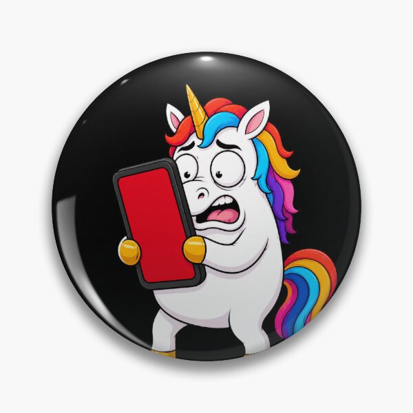 Item preview, Unicorn Phone Panic Funny Cartoon Reaction Gift designed and sold by BoyleDesignShop.