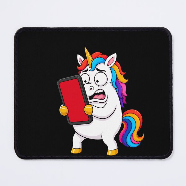 Item preview, Unicorn Phone Panic Funny Cartoon Reaction Gift designed and sold by BoyleDesignShop.