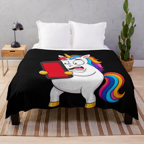Item preview, Unicorn Phone Panic Funny Cartoon Reaction Gift designed and sold by BoyleDesignShop.