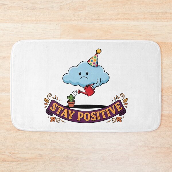 Item preview, Sad Cloud Watering Little Cactus Stay Positive designed and sold by Rare By Hero.