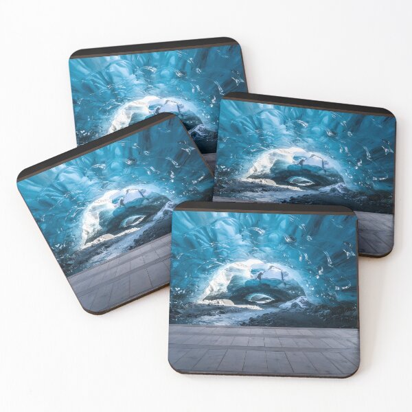 Item preview, Hanok Window to the World: Vatnajökull Glacier Ice Cave & Iceland Blue Crystal | Fine Art Print designed and sold by SOOstudio73.