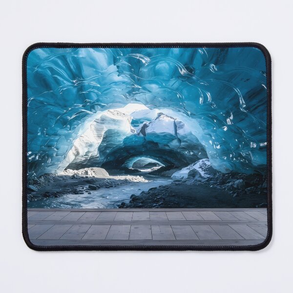 Item preview, Hanok Window to the World: Vatnajökull Glacier Ice Cave & Iceland Blue Crystal | Fine Art Print designed and sold by SOOstudio73.