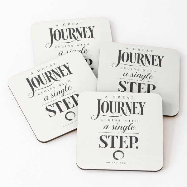 Item preview, A Great Journey Begins With A Single Step Lao Tzu Quote designed and sold by QCena.