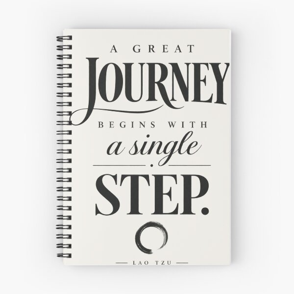 Item preview, A Great Journey Begins With A Single Step Lao Tzu Quote designed and sold by QCena.
