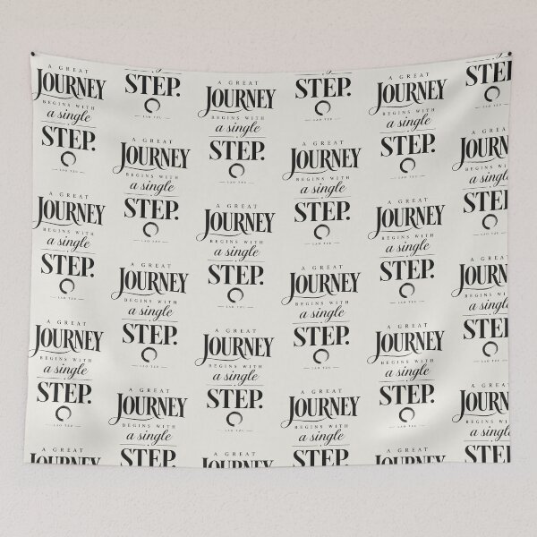 Item preview, A Great Journey Begins With A Single Step Lao Tzu Quote designed and sold by QCena.