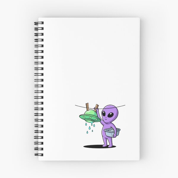Item preview, Cute Purple Alien Hanging UFO On Clothesline designed and sold by Rare By Hero.