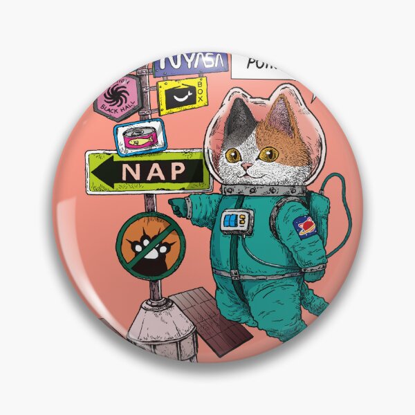 Item preview, COSMIC MEOW #05: Space Signpost and Cat Astronaut designed and sold by Neco Uchoo!.