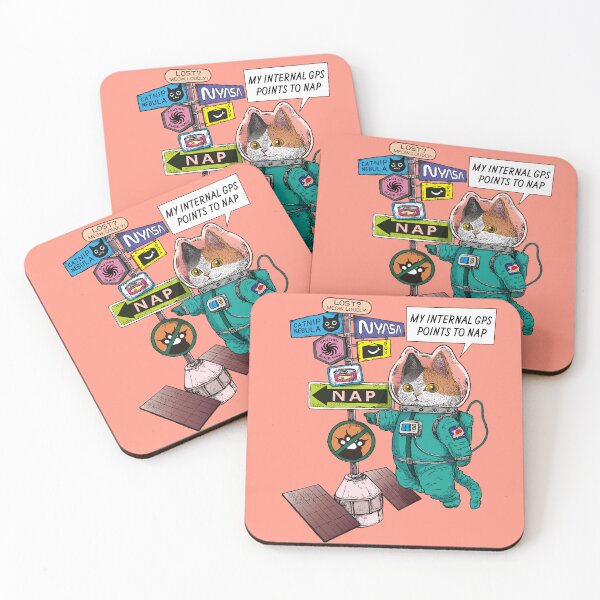 Item preview, COSMIC MEOW #05: Space Signpost and Cat Astronaut designed and sold by Neco Uchoo!.