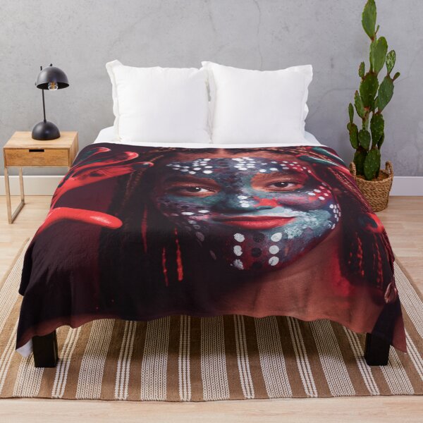 Item preview, Vibrant Painted Face Artistic Portrait designed and sold by ThaCriações.
