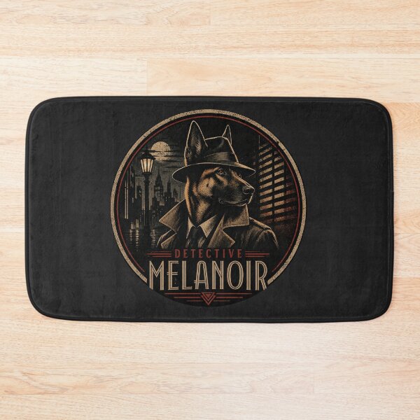 Artikelvorschau, Detektiv MelaNoir | Vintage Noir Belgischer Malinois Hund entworfen und verkauft von FireWildChild.