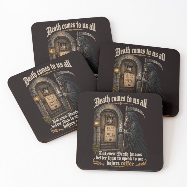 Item preview, Death Comes to Us All… But Even Death Knows Better Than to Speak to Me Before Coffee | Gothic Grim Reaper Coffee designed and sold by KissMy6 Industries.
