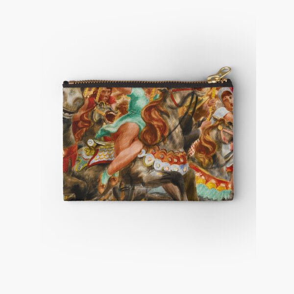 Item preview, Carousel, women riding classic colonial Looff horses amusement park landscape painting by Reginald Marsh designed and sold by Jéanpaul  Ferro.