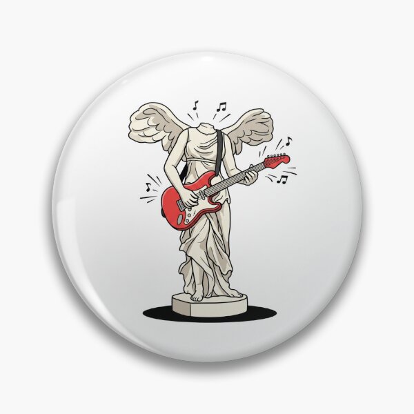 Item preview, Winged Victory Statue Playing Red Electric Guitar designed and sold by Rare By Hero.