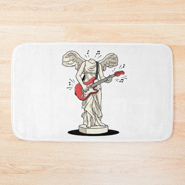Item preview, Winged Victory Statue Playing Red Electric Guitar designed and sold by Rare By Hero.