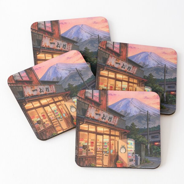 Item preview, Japanese Convenience Store | Anime Style | Mt Fuji Sunset | Studio Ghibli Inspired Aesthetic | Konbini designed and sold by DESIGN DIMENSION .