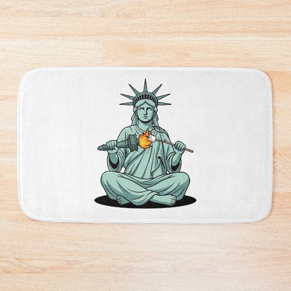 Item preview, Statue Of Liberty Roasting Marshmallow On Torch designed and sold by Rare By Hero.
