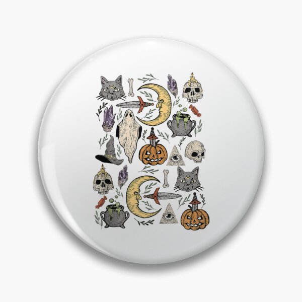 Item preview, crescent moon black cat evil eye halloween ghost pumpkin designed and sold by SondraHulsey13.