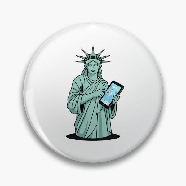 Item preview, Statue Of Liberty Using Tablet Touch Screen designed and sold by Rare By Hero.