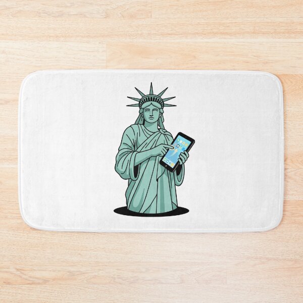 Item preview, Statue Of Liberty Using Tablet Touch Screen designed and sold by Rare By Hero.