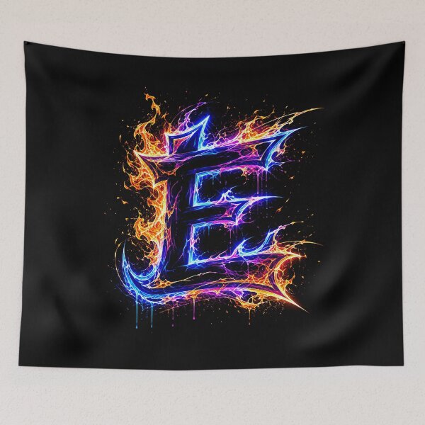 Item preview, Arcane Blaze Graffiti Letter E designed and sold by BlissBlvdShop.
