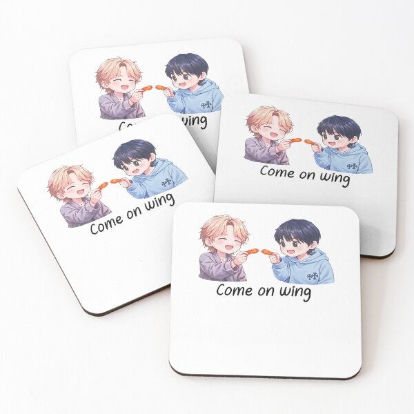 Item preview, Jimin Jungkook - Come On Wing Hot-Ones Cute Chibi Design designed and sold by Glow-Paw-Studio.