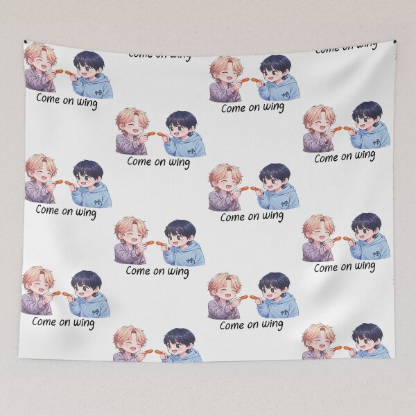 Item preview, Jimin Jungkook - Come On Wing Hot-Ones Cute Chibi Design designed and sold by Glow-Paw-Studio.