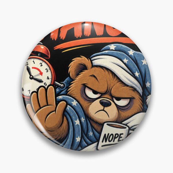 Item preview, Don't Touch My Sleep - Funny Bear Alarm Clock Design designed and sold by njanani.