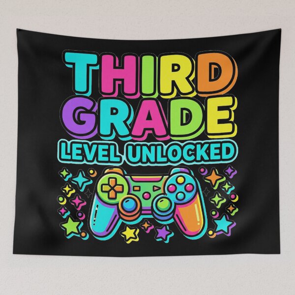 Item preview, Third Grade Level Unlocked — Gamer Back To School Kids Shirt designed and sold by Uglyandcute.