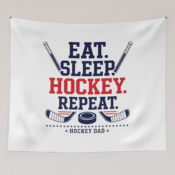 Item preview, Eat Sleep Hockey Repeat Hockey Dad designed and sold by yuckticke.
