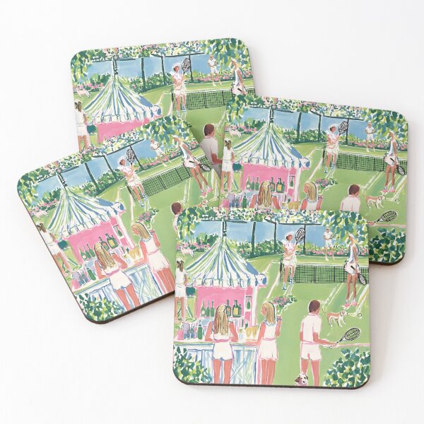 Item preview, Grandmillennial art, At the tennis club designed and sold by SophieClimaArt.