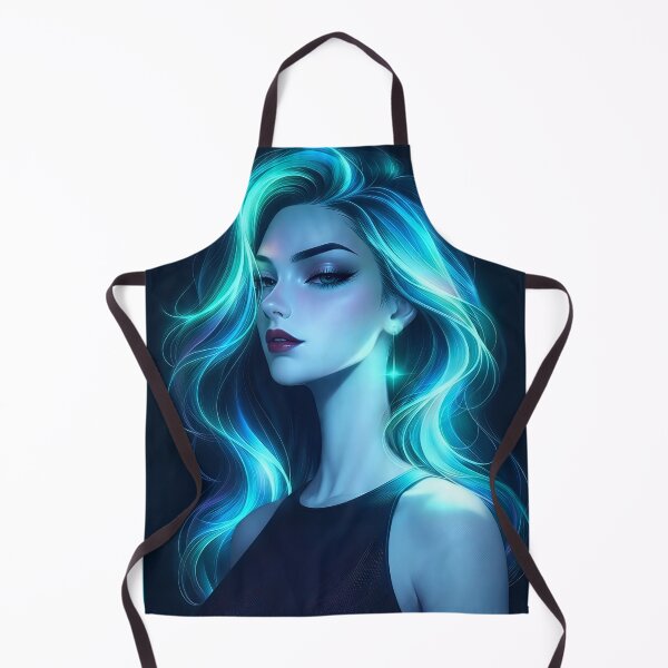 Item preview, Neon Glow Cyberpunk Dream - Glowing Blue Hair Anime Art designed and sold by abanoubnabil.