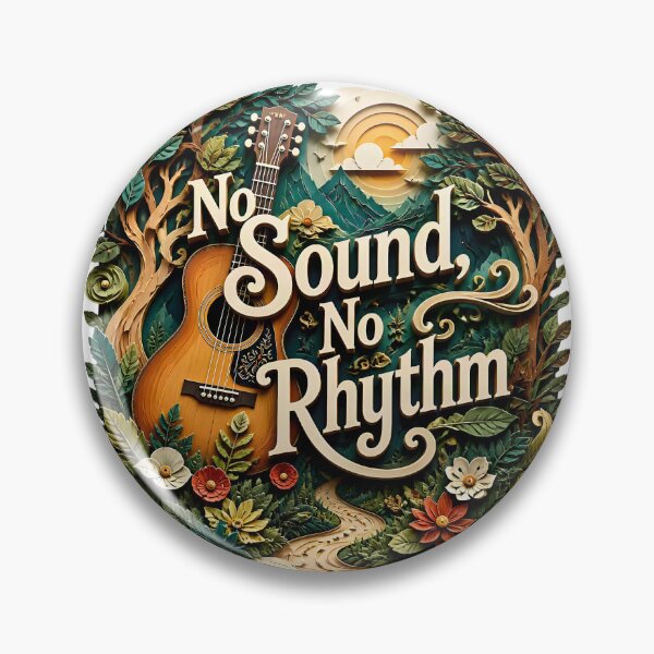 Item preview, No Sound, No Rhythm Guitar Art in Lush Natural Landscape designed and sold by Marcu Ioachim.