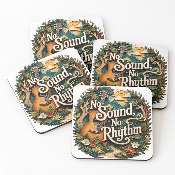 Item preview, No Sound, No Rhythm Guitar Art in Lush Natural Landscape designed and sold by Marcu Ioachim.