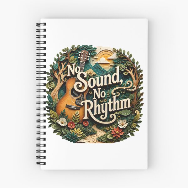 Item preview, No Sound, No Rhythm Guitar Art in Lush Natural Landscape designed and sold by Marcu Ioachim.