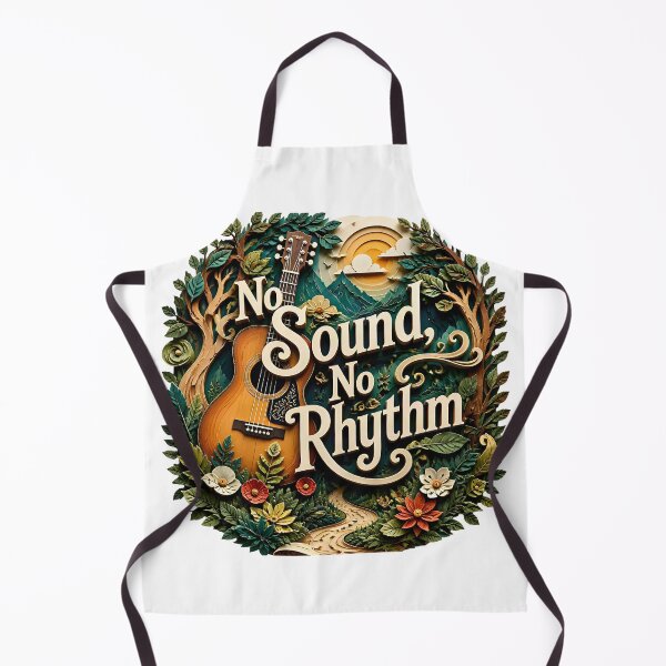 Item preview, No Sound, No Rhythm Guitar Art in Lush Natural Landscape designed and sold by Marcu Ioachim.