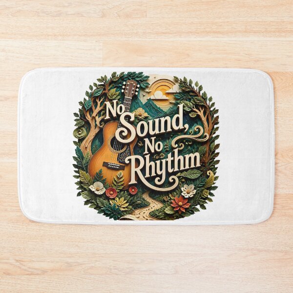 Item preview, No Sound, No Rhythm Guitar Art in Lush Natural Landscape designed and sold by Marcu Ioachim.