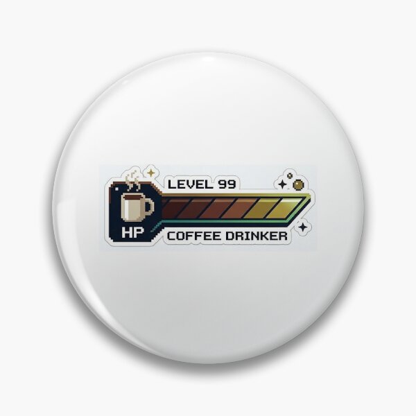 Item preview, Level 99 Coffee Drinker Pixel Gamer designed and sold by ArtiqueSupply.