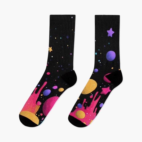 Item preview, Vibrant Cosmic Drip Abstract Space Art designed and sold by ThaCriações.